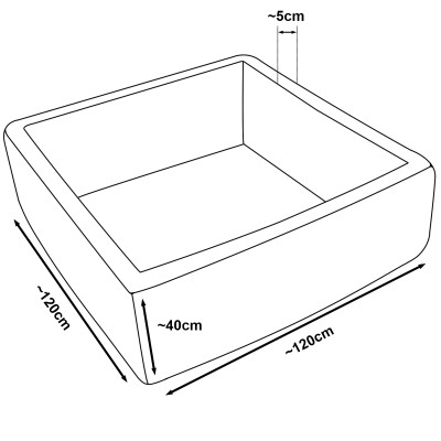 Square large ball pit + 600 balls